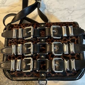 Kooples pony hair and buckle bag